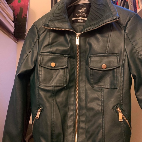 Green leather bomber - Picture 4 of 5